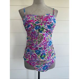 Stella Parker Womens Size XL Floral One Piece Swimsuit New  With Tags